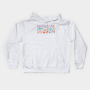 Cute Ocean Life Doodles Kids Hoodie